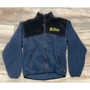 Klim Everest Mens S Blue Full Zip Fleece Jacket Outdoor Riding Made in USA‎